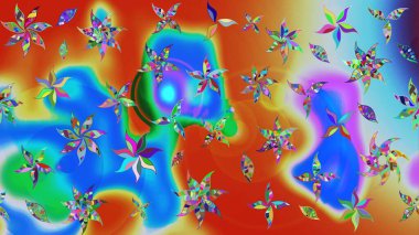 Dekorasyon ve tasarım için güzel bir desen. Suluboya çizim kalıbı. Çiçeğin suluboya çizimlerinin mükemmel deseni. Raster illüstrasyonu. Moda baskısı. Eski.