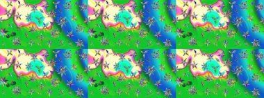 Küçük çiçekte güzel bir çiçek deseni var. Raster deseni. Çiçekli çiçek deseni, suluboya..