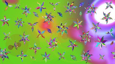 Küçük çiçekte güzel bir çiçek deseni var. Çiçekli çiçek deseni, suluboya. Raster deseni.