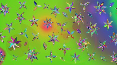 Yeşil ve mor renkli vadi çiçekleri. Eskiz arkaplan modeli. Suluboya, elle çizilmiş. Raster - stok.