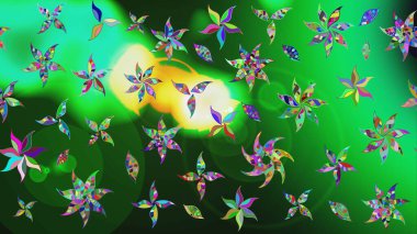 Raster deseni. Süslü kumaş deseni. Çiçekli çiçek deseni, suluboya..