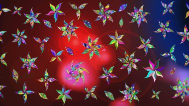 Motley illüstrasyonu. Moda baskıları için zarif bir şablon. Çiçekli yaz çiçekleri. Küçük renkli çiçekler. Küçük çiçekte güzel bir desen. Çizim.