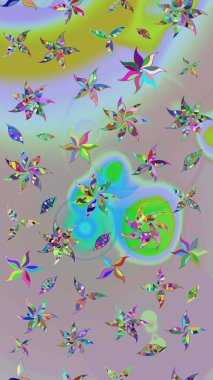 Tarafsız ve gri renklerde çiçekler. Gömlek, arka plan modelini çiz. Tropik çiçekler.