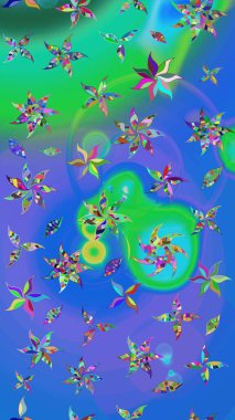 Küçük bir çiçekte eskiz deseni. Hoş bir çiçek geçmişi var. Güzel kumaş deseni. Raster illüstrasyonu.