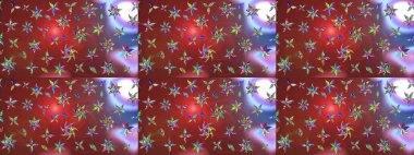 Kahverengi ve kırmızı renklerde yaprakları olan yabani çiçekler. Eskiz arkaplan modeli. Suluboya, elle çizilmiş. Raster illüstrasyonu.