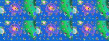 Çiçekli çiçek deseni, suluboya. Raster deseni. Küçük çiçekte güzel bir çiçek deseni..