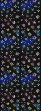 Bahar mevsimi. Raster güzel bir çiçek deseni çizmiş. Nazik romantik baskı. Tatil havası. Gri ve mavi renkte çiçekler.