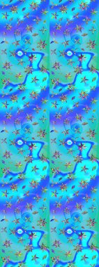 Özgürlük stili Millefleur 'lar. Taşralı şıklığı. Tekstil, duvar kâğıdı, kapaklar, yüzey, baskı, hediye paketi, hatıra defteri, dekupaj. Küçük yabani çiçeklerdeki halk modelini çiz..