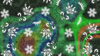 Eskiz arkaplan modeli. Suluboya, elle çizilmiş. Raster hisseleri. Çiçekler yeşil ve mavi üzerine.