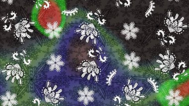 Gri ve yeşil renklerde. Gri ve yeşil renkli gri ve yeşil papatya deseni. Raster illüstrasyonu.