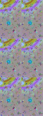 Çiçeğin suluboya çizimlerinin mükemmel deseni. Eski model. Moda baskısı. Raster illüstrasyonu. Dekorasyon ve tasarım için güzel bir desen. Suluboya çizim deseni.