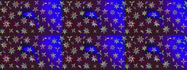 Kahverengi ve mavi renklerde. Raster illüstrasyonu. Çiçekli güzel suluboya desen.