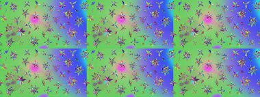 Yeşil ve mavi renklerde. Raster illüstrasyonu. Anti-stres için Raster soyut şablon sayfası.