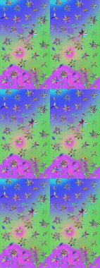 Nazik romantik baskı. Bahar mevsimi. Tatil havası. Raster güzel bir çiçek deseni çiziyor..