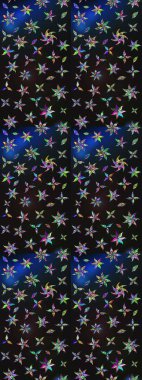 Üzerinde gri ve mavi renkte çiçekler olan çiçek deseni çiz. Suluboya tarzında gri ve mavi renkte çiçekler.