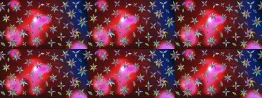 Eskiz arkaplan modeli. Raster - stok. Vadinin çiçekleri kahverengi ve kırmızı renklerde. Suluboya, elle çizilmiş.