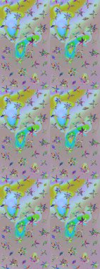 Küçük, nötr ve gri renkte güzel bir besin torbası deseni, çiçekler. Millefleur 'lar. Tekstil, kumaş, kapaklar, duvar kağıtları, baskı, paket, koleksiyon defteri, örgü, dekupaj için çiçek arkaplanı..