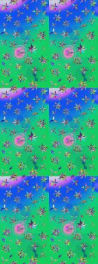 Küçük çiçekte güzel bir çiçek deseni var. Raster deseni. Çiçekli çiçek deseni, suluboya..