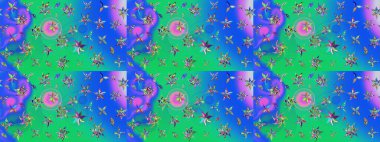 Şirin, zarif çiçekler Raster illüstrasyonu. Davetiye ve kartpostal tasarımı için dekoratif çiçek unsurları. Tekstil için figür. Yapraklı çizim şekli. Poster veya kapak için arkaplan.