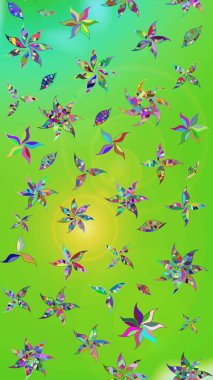 Küçük çiçekteki sevimli çiçek deseni. Modaya uygun kumaş deseni. Raster illüstrasyonu. Tony 'nin kumaş desenini çiz.