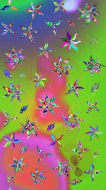 Çiçekli eskiz arkaplanı. Çocuk stili. Düz Çiçek Elementleri Tasarımı. Renkli Bahar Teması çizim şablonu.