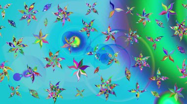 Karalama çiçeği. Zentangle soyut çiçekleri. Renkli Bahar Teması eskiz kalıbı. Düz Çiçek Elementleri Tasarımı. Raster illüstrasyonu. Şirin kumaş deseni.