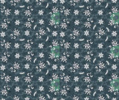 Sevgililer günü ve tebrik kartı konsepti için şık bir davetiye. Manzaralı çiçek deseni. Çiçek kompozisyonu, el boyası, hassas şablon. Üst görünüm, yumuşak yeşil ve mavi renk.