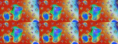 Çiçekler suluboya eskiz deseni. Raster Stili kumaş deseni.