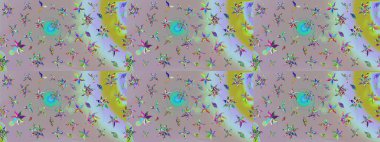 Raster illüstrasyonu. Hint süsü. Çizim kalıbı. Tarafsız ve gri renklerde. Renkli süs kenarı. Çiçek duvar kağıdı.