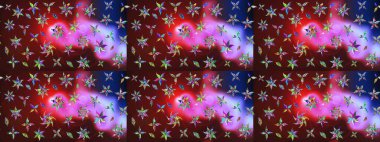 Raster illüstrasyonundaki çiçek desenli çizim. Suluboya tarzında kahverengi ve kırmızı renkte çiçekler.