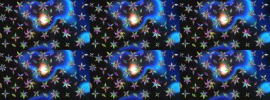 Raster illüstrasyonu. El yapımı çiçek ve bitki koleksiyonu. Şirin karalamalı çiçek desenli çizim. Robot resim tarzı gri ve mavi renkler. Raster illüstrasyonu.