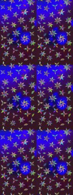 Çiçekler suluboya tarzında kahverengi ve mavi renklerde. Kahverengi ve mavi renkte çiçekler olan çiçek deseni çiz.