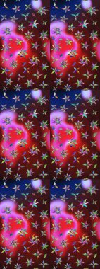 Nazik, narin çiçek arkaplanı. Kahverengi ve kırmızı renkte çiçekler. Raster çiçek desenli ve çiçekli..