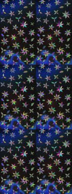 Güzel kumaş deseni. Raster illüstrasyonu. Raster illüstrasyonundaki çiçek desenli çizim. Gri ve mavi renklerde.