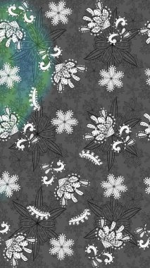 Raster illüstrasyonu. El çizimi. Çiçekli, yapraklı, çiçek desenli çizim..