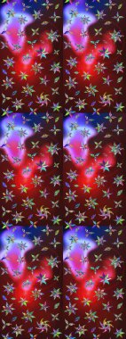 Sabıka fotoğraflarında, bebek kıyafetlerinde, duvar kâğıtlarında, paket kutularında falan kullanılabilir. Zarif, parlak ve eskiz kahverengi ve kırmızı çiçek desenli tasarım. Raster..