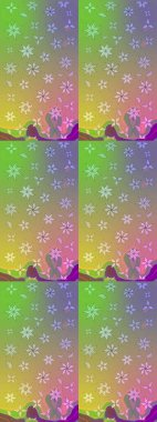 Raster illüstrasyonu. Kumaş, duvar kağıdı ve kağıt üzerine baskı yapmak için gelişen arka plan. Eski usul küçük çiçekli şirin bir eskiz deseni. Moda arka planında parlak buketler.