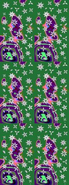 Robot resim. Küçük çiçekteki sevimli çiçek deseni. Raster illüstrasyonu.