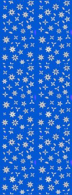 Sevimli çiçek raster deseni. Renkli Bahar Teması eskiz kalıbı. Düz Çiçek Elementleri Tasarımı. Mavi ve nötr renkte çiçekler.