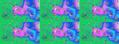 Zarif, parlak ve eskiz yeşil ve mavi çiçek desenli tasarım. Sabıka baskıları, bebek kıyafetleri, duvar kâğıtları, paket kutuları vb..