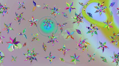 Kabile sanatı boho baskısı, klasik çiçek arkaplanı. Soyut etnik raster çizim kalıbı. Arkaplan dokusu, duvar kağıdı, çiçek teması tarafsız ve gri renklerde.