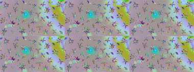 Tarafsız ve gri renklerde çiçekler. Çiçekli karalama şeklinde Raster çiçek deseni. Nazikçe, güzel çiçek arkaplanı..