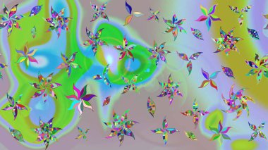 Raster illüstrasyonu. Çiçekli yumuşak bir eskiz şekli. Raster çiçekleri klasik tarzda çizilmiş. Nazikçe, bahar çiçekleri tarafsız ve mavi renklerde.