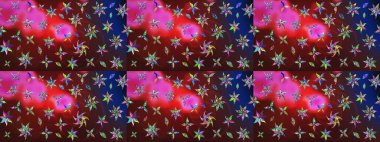 Of doodle elements. Hand drawn Raster illustration. Sketch flower pattern can be used for wallpaper, website background, wrapping paper, invitation, flyer, banner or website.