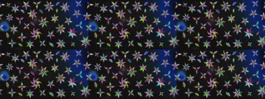 Düz Çiçek Elementleri Tasarımı. Asya tekstil tarzında. Çiçek desenli çizim. Güzel kumaş deseni. Renkli Bahar Teması eskiz kalıbı. Raster illüstrasyonu.