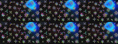 Renkli grunge, soyut arkaplanı kolonya ve mavi çiçeklerle süslüyor. Parmak izi, kumaş, duvar kâğıdı, tekstil için raster dokusu. Nakış desenli çiçek deseni..