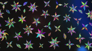 Çiçekler suluboya eskiz deseni. Raster Stili kumaş deseni.