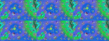 Suluboya tarzında mavi ve yeşil çiçekli zarif eskiz deseni, tasarım elementleri. Düzenlenebilir. Düğün davetiyeleri için çiçek deseni, tebrik kartları, hatıra defteri, baskı, hediye paketi, imalat