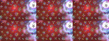 Renkli çizim kalıbı. Çiçek arkaplan. Çiçek duvar kâğıdı. Kahverengi ve kırmızı renkli şirin tekstil. Raster illüstrasyonu.