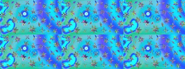 Eski usul küçük çiçekli şirin bir eskiz deseni. Moda arka planında parlak buketler. Raster illüstrasyonu. Kumaş, duvar kâğıdı ve kağıda yazdırmak için gelişen arkaplan.